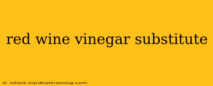 red wine vinegar substitute