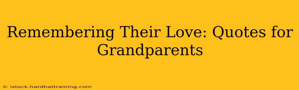 Remembering Their Love: Quotes for Grandparents