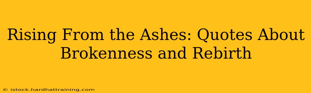 Rising From the Ashes: Quotes About Brokenness and Rebirth