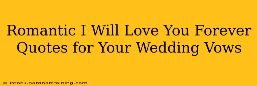 Romantic I Will Love You Forever Quotes for Your Wedding Vows