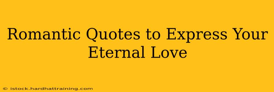 Romantic Quotes to Express Your Eternal Love