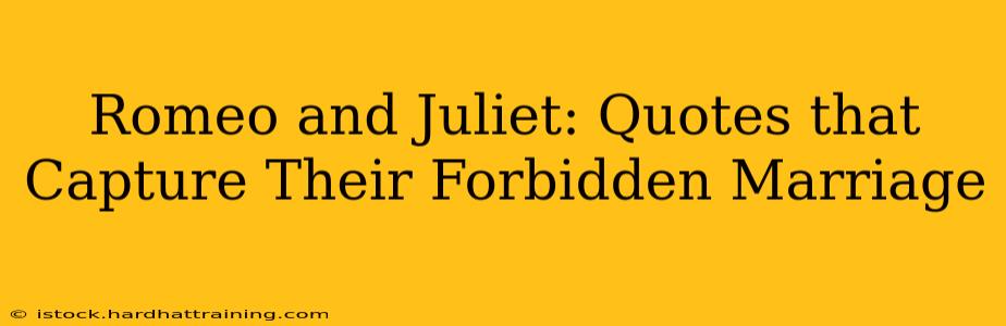 Romeo and Juliet: Quotes that Capture Their Forbidden Marriage