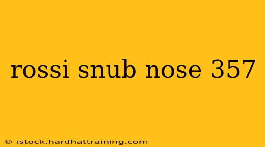 rossi snub nose 357