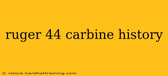 ruger 44 carbine history