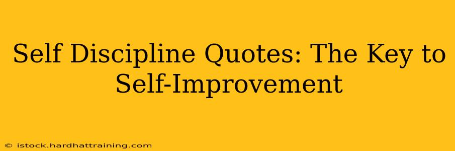 Self Discipline Quotes: The Key to Self-Improvement