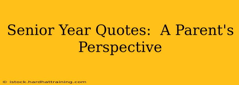 Senior Year Quotes:  A Parent's Perspective