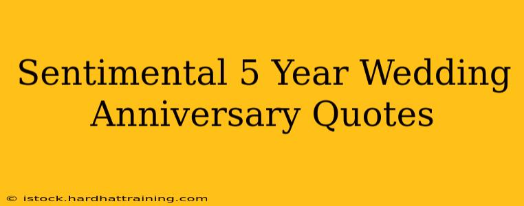 Sentimental 5 Year Wedding Anniversary Quotes