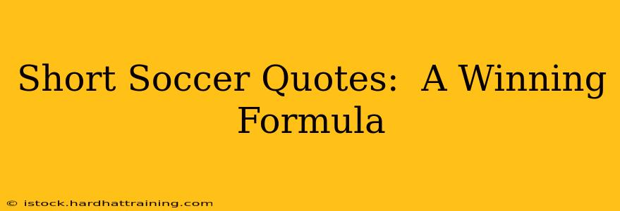 Short Soccer Quotes:  A Winning Formula