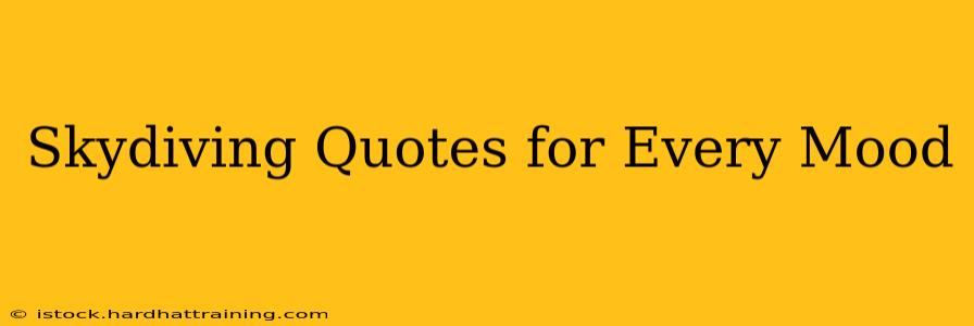 Skydiving Quotes for Every Mood