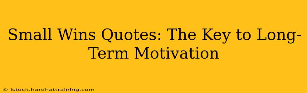 Small Wins Quotes: The Key to Long-Term Motivation