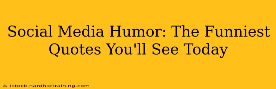 Social Media Humor: The Funniest Quotes You'll See Today