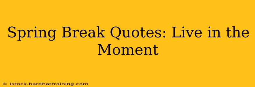 Spring Break Quotes: Live in the Moment