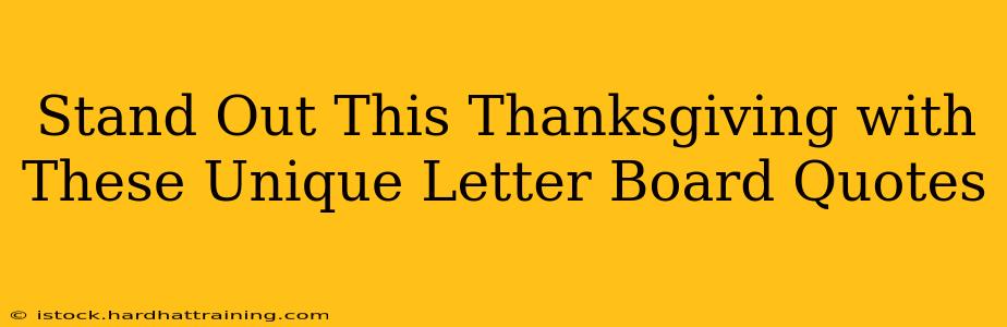 Stand Out This Thanksgiving with These Unique Letter Board Quotes