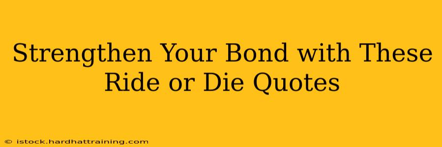 Strengthen Your Bond with These Ride or Die Quotes