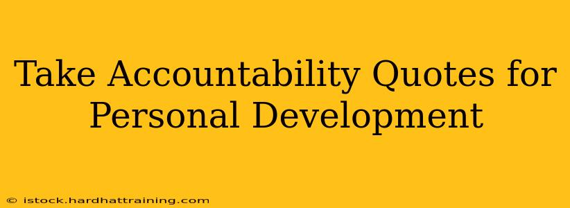Take Accountability Quotes for Personal Development