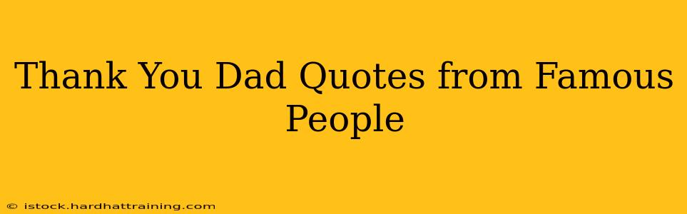 Thank You Dad Quotes from Famous People