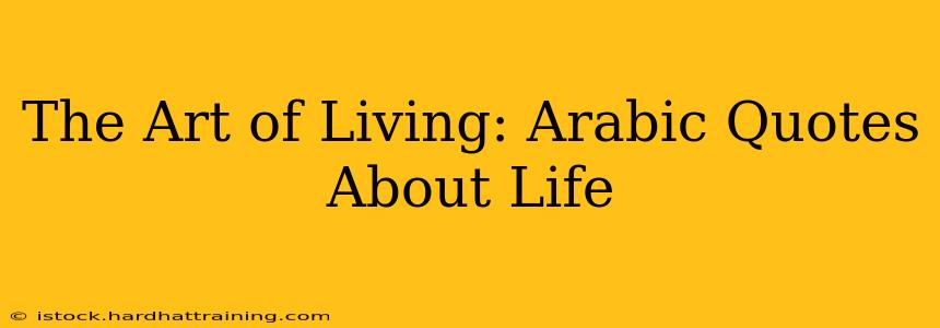 The Art of Living: Arabic Quotes About Life