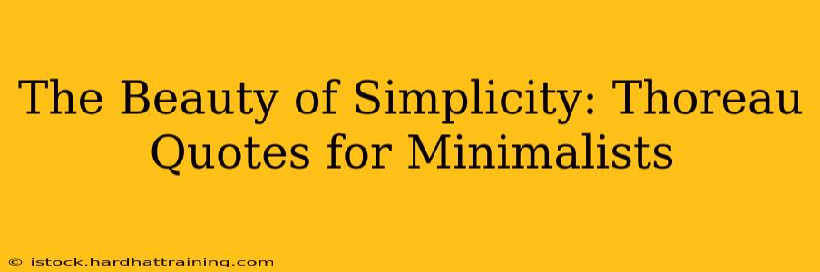 The Beauty of Simplicity: Thoreau Quotes for Minimalists
