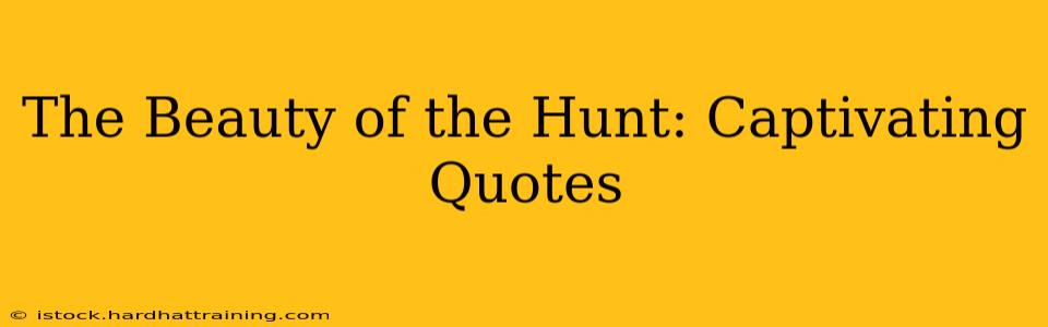 The Beauty of the Hunt: Captivating Quotes