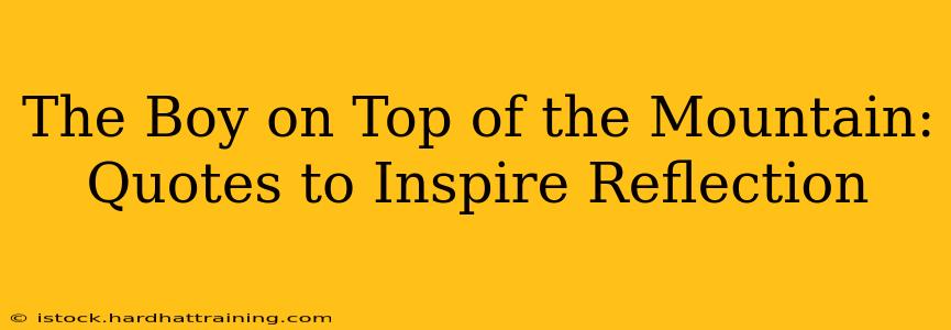 The Boy on Top of the Mountain: Quotes to Inspire Reflection