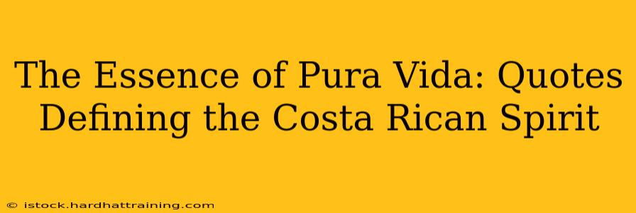 The Essence of Pura Vida: Quotes Defining the Costa Rican Spirit