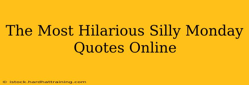 The Most Hilarious Silly Monday Quotes Online