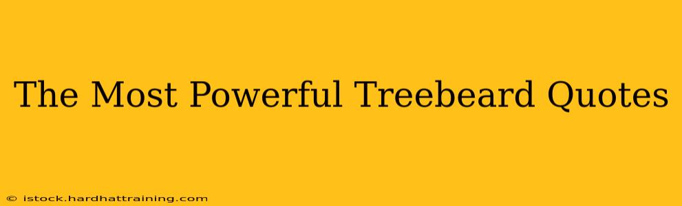 The Most Powerful Treebeard Quotes