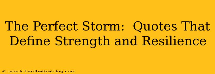 The Perfect Storm:  Quotes That Define Strength and Resilience