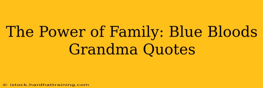 The Power of Family: Blue Bloods Grandma Quotes