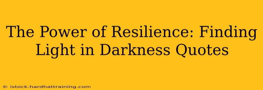 The Power of Resilience: Finding Light in Darkness Quotes