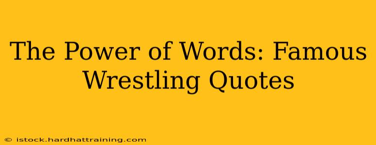 The Power of Words: Famous Wrestling Quotes