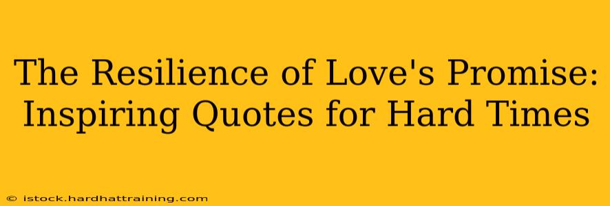 The Resilience of Love's Promise: Inspiring Quotes for Hard Times