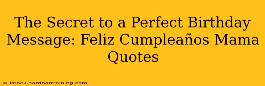 The Secret to a Perfect Birthday Message: Feliz Cumpleaños Mama Quotes