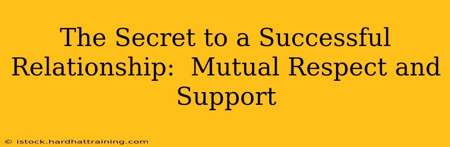 The Secret to a Successful Relationship:  Mutual Respect and Support