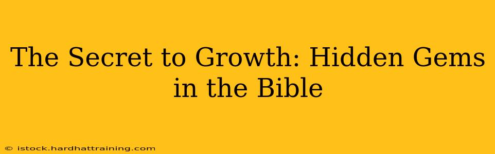 The Secret to Growth: Hidden Gems in the Bible