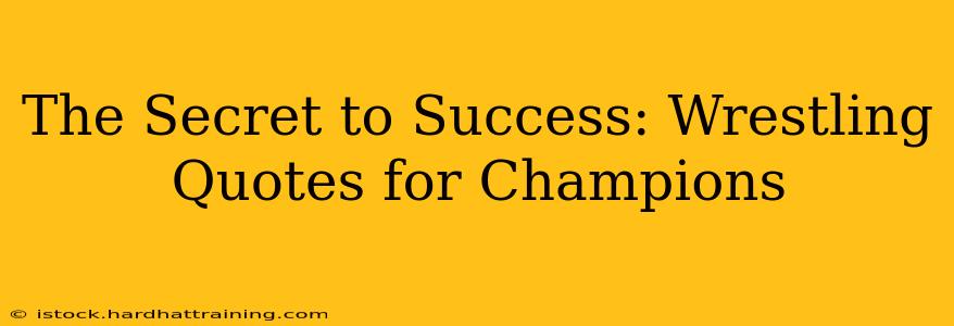 The Secret to Success: Wrestling Quotes for Champions