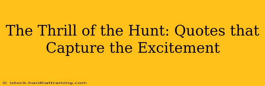 The Thrill of the Hunt: Quotes that Capture the Excitement