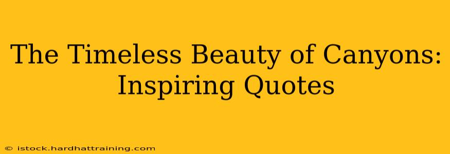 The Timeless Beauty of Canyons: Inspiring Quotes