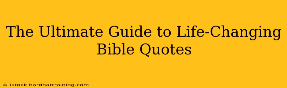 The Ultimate Guide to Life-Changing Bible Quotes