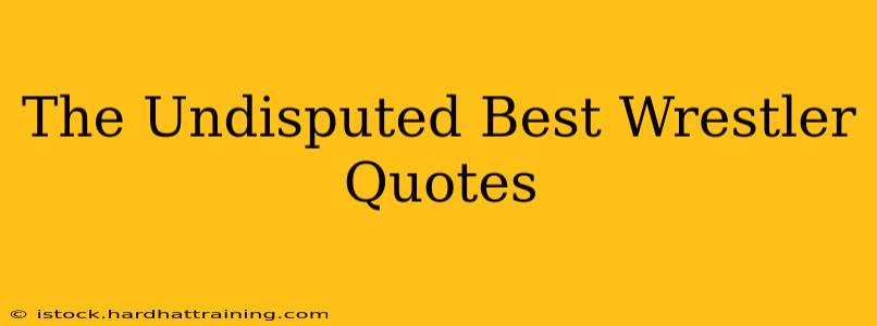 The Undisputed Best Wrestler Quotes