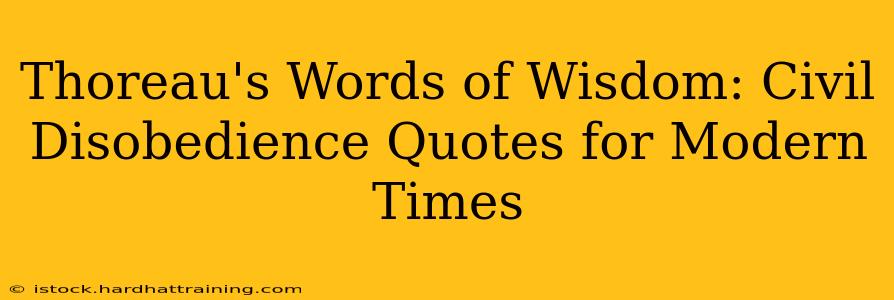 Thoreau's Words of Wisdom: Civil Disobedience Quotes for Modern Times