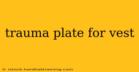 trauma plate for vest