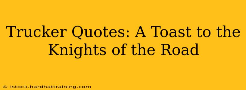 Trucker Quotes: A Toast to the Knights of the Road