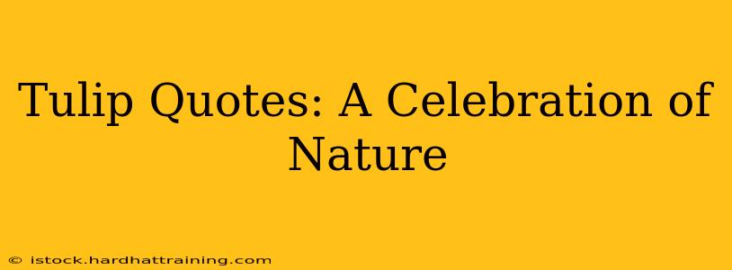 Tulip Quotes: A Celebration of Nature