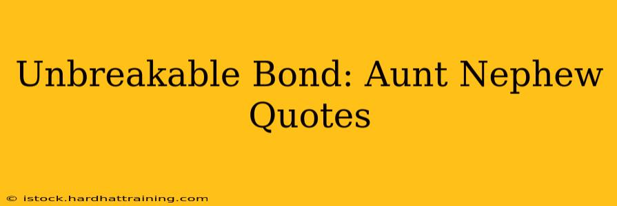 Unbreakable Bond: Aunt Nephew Quotes