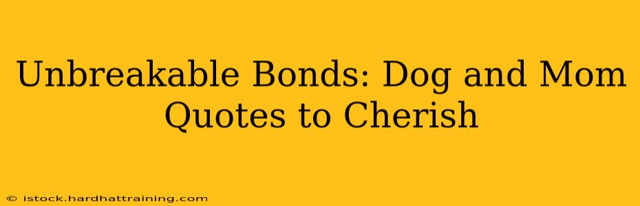 Unbreakable Bonds: Dog and Mom Quotes to Cherish