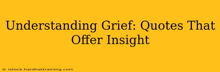 Understanding Grief: Quotes That Offer Insight