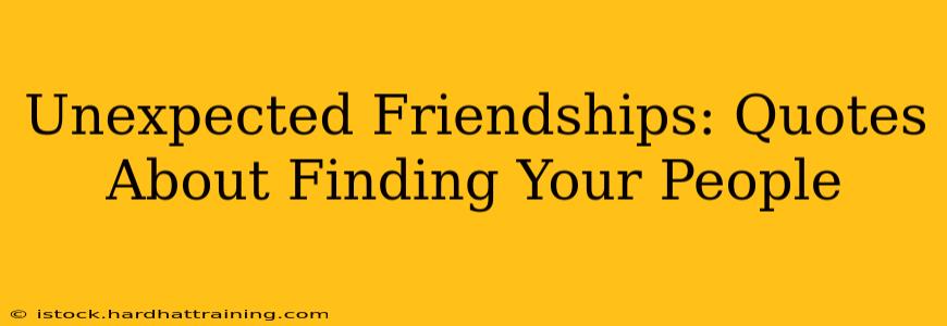 Unexpected Friendships: Quotes About Finding Your People