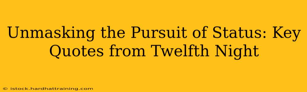 Unmasking the Pursuit of Status: Key Quotes from Twelfth Night