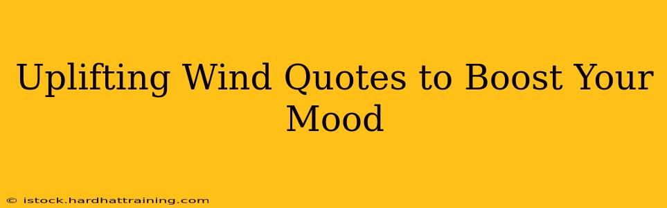 Uplifting Wind Quotes to Boost Your Mood